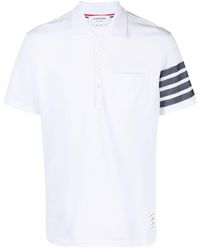 Thom Browne - Poloshirt mit Logo-Streifen - Lyst