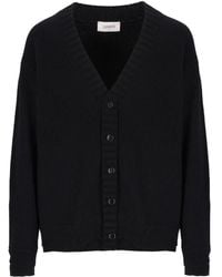 Laneus - Ribbed V-Neck Cardigan - Lyst