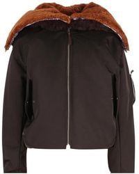 Loewe - Shearling-Trimmed Bomber Jacket - Lyst