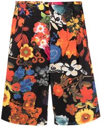 Moschino - Allover Floral-print Pleated Shorts - Lyst