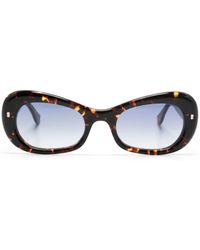 DSquared² - Tortoiseshell Oval-frame Sunglasses - Lyst