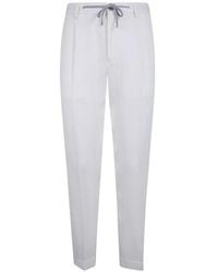 Barba Napoli - Drawstring-Waist Linen Trousers - Lyst