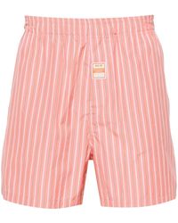 Martine Rose - Striped Mid-Rise Deck Shorts - Lyst