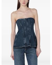 Agolde - Lara Strapless Corset Top - Lyst