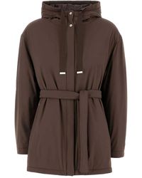 Herno - Chaqueta Con Cinturón Y Capucha - Lyst