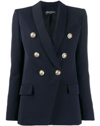 Balmain Blazer doppiopetto - Blu