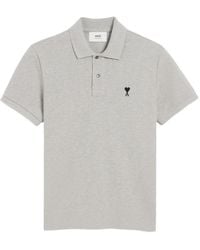 Ami Paris - De Coeur Cotton Polo Shirt - Lyst
