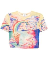 CASABLANCA - Baby T-Shirt Aus Mesh - Lyst