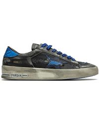 Golden Goose - Stardan Leather With Star And Mesh And Leather Inserts Sneakers - Lyst