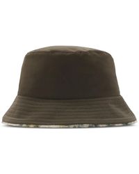 Burberry - Reversible Check Fleece Bucket Hat - Lyst
