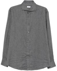 Brunello Cucinelli - Herringbone-Weave Long-Sleeve Shirt - Lyst