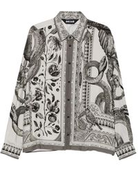 Just Cavalli - Graphic-Print Long-Sleeve Shirt - Lyst