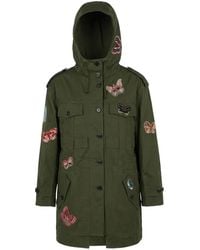 Valentino Garavani - Butterfly-Patch Hooded Coat - Lyst