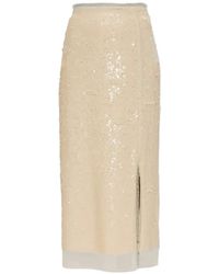 Rag & Bone - Sequin-Embellished Frayed Skirt - Lyst