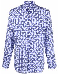 Peninsula - Geometric-print Linen Shirt - Lyst