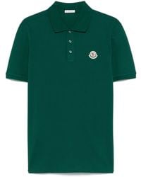 Moncler - Stripe-Detail Piqué Polo Shirt - Lyst
