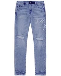 RTA - Bryant Cursive-Print Jeans - Lyst
