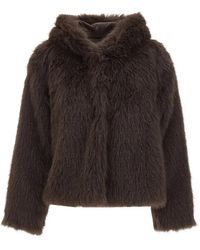 Kaos - Faux-Fur Hooded Coat - Lyst