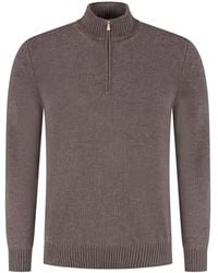 Gran Sasso - Pull Zippé À Col Montant - Lyst