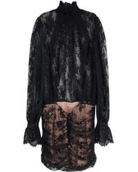 retroféte - Jurk Met Kant-Detail - Lyst