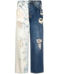 Givenchy - Two-Tone Cropped Jeans - Lyst