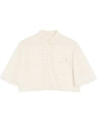 Valentino Garavani - Micro Cotton Fleurs A Jour Shirt - Lyst