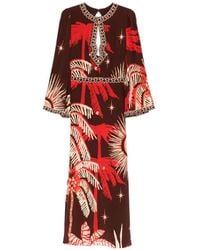 Johanna Ortiz - Patterned Cut-Out Maxi Dress - Lyst
