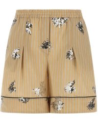 Le twins - Sequin-Embellished Striped Shorts - Lyst