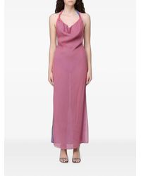 Giorgio Armani - Silk Cowl-Neck Maxi Dress - Lyst