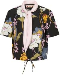 Marni - Blusa Con Motivo Floral - Lyst