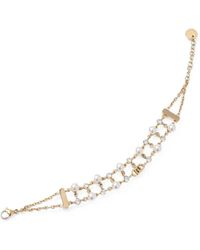 Liu Jo - Crystal-Embellished Faux-Pearl Bracelet - Lyst