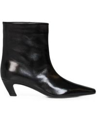KHAITE - Square-Toe Ankle Boots - Lyst