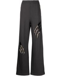 Area - Claw Cut-out Cotton Track Pants - Lyst