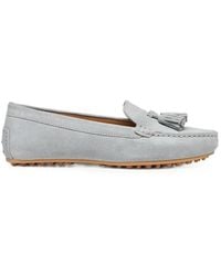 Geox - Kalistena Tassel-Detail Suede Loafers - Lyst