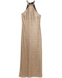 Siyu - Tallis Halterneck Patterned Maxi Dress - Lyst