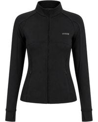 Guess - Zip-Fastening Mock-Neck Sweatshirt - Lyst