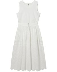 B+ AB - Broderie-Anglaise Belted Midi Dress - Lyst