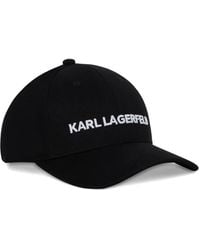 KARL LAGERFELD - Logo Embroidery Cap - Lyst