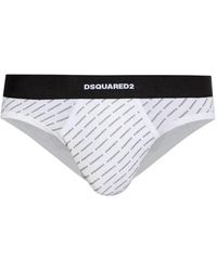 DSquared² - Logo-Print Briefs - Lyst