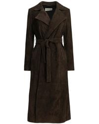 Nour Hammour - Winona Belted Suede Coat - Lyst