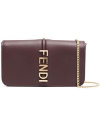 Fendi - Graphy Leather Clutch Bag - Lyst
