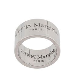 Maison Margiela Ring Met Gegraveerd Logo - Metallic