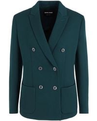 Giorgio Armani - Notched-Lapels Double-Breasted Blazer - Lyst
