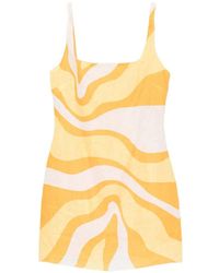 Cala De La Cruz - Siela Abstract-Print Mini Dress - Lyst