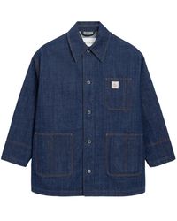 Ami Paris - Denim Jack Met Label - Lyst