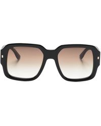 DSquared² - Logo-lettering Square-frame Sunglasses - Lyst