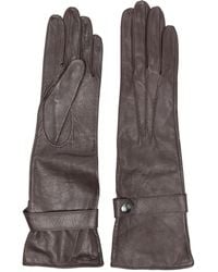 Manokhi - Button-Fastening Leather Gloves - Lyst