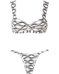 Amir Slama - Wave-print Tanga Bikini Set - Lyst