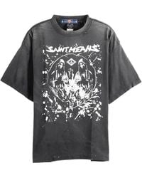 SAINT Mxxxxxx - Graphic-Print Distressed T-Shirt - Lyst