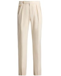 Polo Ralph Lauren - Double-Pleated Cotton Trousers - Lyst